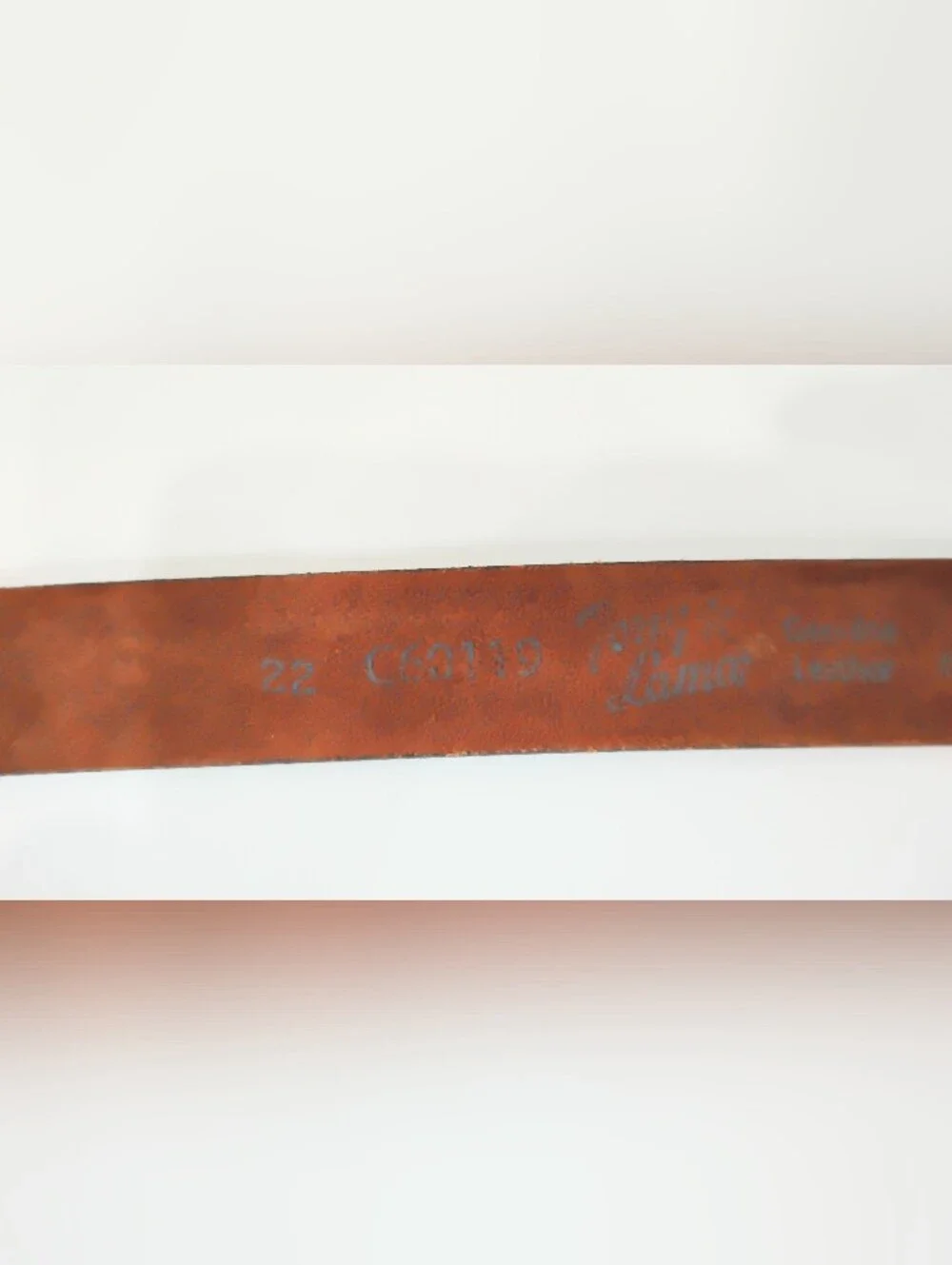 TONY LAMA LEATHER BELT WITH SILVER BUCKLE
